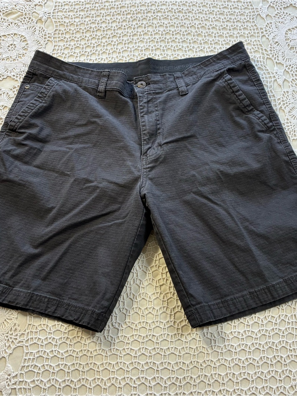 Men's Flat Front Casual Shorts in Charcoal 36